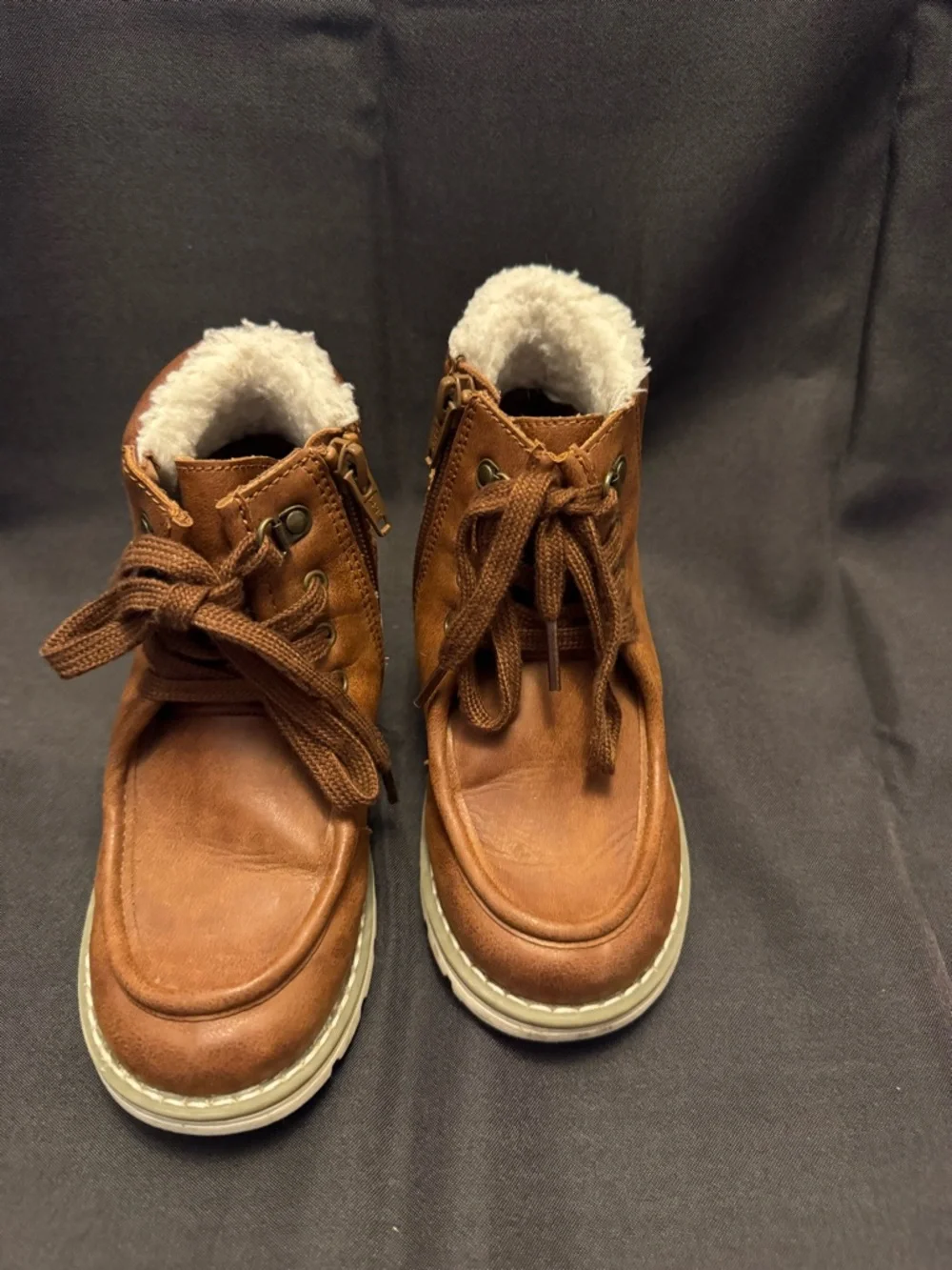 EUC- Toddler Boys Old Navy Brown Boots size 11 - Picture 5 of 12